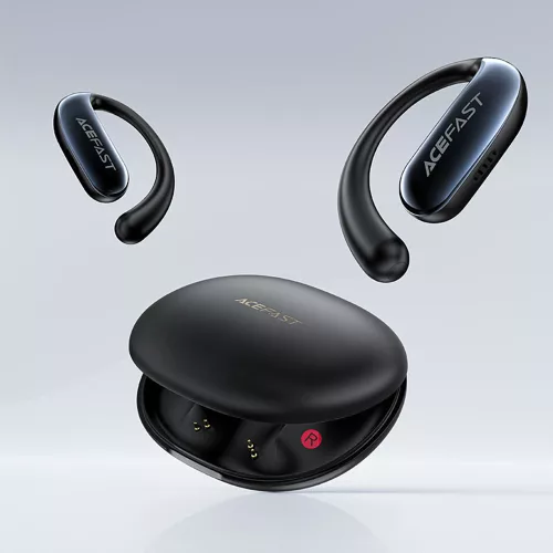 Acefast - Vezeték nélküli fülhallgató Acefit SE (FA005) - basszussal, Bluetooth V5.4, zajcsökkentéssel, HD hívásokkal, IPX4, 400mAh - fekete
