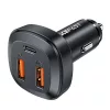 Acefast - Car Charger (B9) - 2x USB, Type-C, Fast Charging, 66W, PD3.0, QC4+, Zinc Alloy - Black