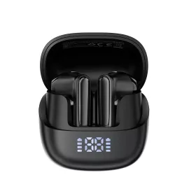   Acefast - Vezeték nélküli fülhallgató (W2) - TWS, Bluetooth 5.4, 4 mikrofonos ENC, IPX4, 400mAh, LED digitális kijelző, mágneses kialakítás - fekete