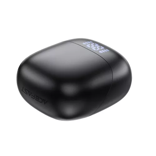 Acefast - Vezeték nélküli fülhallgató (W2) - TWS, Bluetooth 5.4, 4 mikrofonos ENC, IPX4, 400mAh, LED digitális kijelző, mágneses kialakítás - fekete