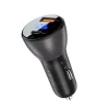 Acefast - Car Charger (B6) - with Digital Display, USB, Type-C, Fast Charging, 63W, PD3.0, PPS, QC3.0, Zinc Alloy - Black