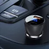 Acefast - Car Charger (B6) - with Digital Display, USB, Type-C, Fast Charging, 63W, PD3.0, PPS, QC3.0, Zinc Alloy - Black