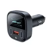 Acefast - Car Charger (B5) - Fast Charging, OLED Digital Display, 2x Type-C, USB, 101W, Zinc Alloy - Black