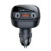 Acefast - Car Charger (B5) - Fast Charging, OLED Digital Display, 2x Type-C, USB, 101W, Zinc Alloy - Black