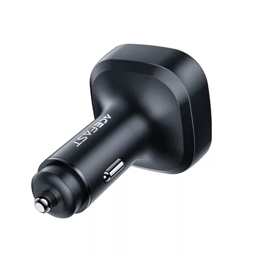 Acefast - Car Charger (B5) - Fast Charging, OLED Digital Display, 2x Type-C, USB, 101W, Zinc Alloy - Black