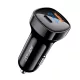 Acefast - Car Charger (B4) - with Digital Display, Fast Charging, USB, Type-C, 66W - Black