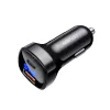 Acefast - Car Charger (B4) - with Digital Display, Fast Charging, USB, Type-C, 66W - Black