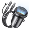 Lisen - Car Charger (YL0223080035) - USB, Type-C, with 3in1 Type-C/Lightning to Type-C Cable, 12V/24V - Black