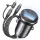 Lisen - Car Charger (YL0223080035) - USB, Type-C, with 3in1 Type-C/Lightning to Type-C Cable, 12V/24V - Black