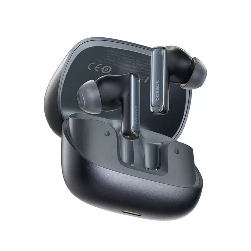Baseus - Vezeték nélküli fülhallgató M2s Ultra (A00074101123-00) - Valódi vezeték nélküli, Bluetooth 5.4, 4 mikrofonos ENC, okoskijelző - fekete