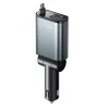 Lisen - Car Charger (YL0325010016) - 3in1, with Type-C Retractable Cable, 57W, Aluminum Alloy, 12V/24V - Black