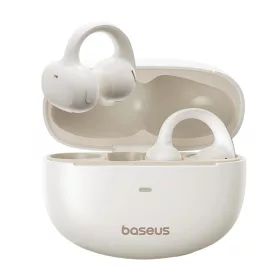   Baseus - Bowie MC1 vezeték nélküli fülhallgató (A00083501226-00) - Nyitott fülű, csiptetős kialakítás, BT V5.4, IP57 vízálló, 600mAh - Fehér
