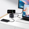 Baseus - Docking Station MagPro Series II (B00072900121-00) - Magnetic, USB, USB-C, HDMI, SD, 100W, 10Gbps, Qi2 15W - Black
