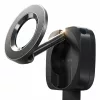 Lisen - Autós tartó (YL0224110001) - Mágneses Műszerfalra, Desk, 360° forgás, Összehajtható, Table Clip, Biztos Tartás - Black