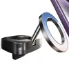 Lisen - Autós tartó (YL0224110001) - Mágneses Műszerfalra, Desk, 360° forgás, Összehajtható, Table Clip, Biztos Tartás - Black