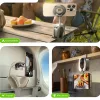 Lisen - Autós tartó (YL0224110001) - Mágneses Műszerfalra, Desk, 360° forgás, Összehajtható, Table Clip, Biztos Tartás - Black