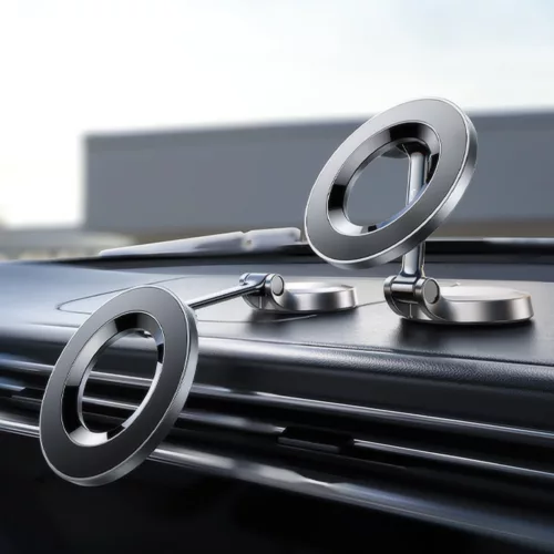 Lisen - Autós tartó (YL0223080002) - MagSafe, Műszerfalra, Univerzális, 360° forgás, Összehajtható, Erős mágnes - Black