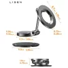 Lisen - Autós tartó (YL0223080002) - MagSafe, Műszerfalra, Univerzális, 360° forgás, Összehajtható, Erős mágnes - Black