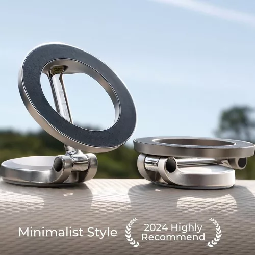 Lisen - Autós tartó (YL0224010003) - MagSafe, Műszerfalra, Univerzális, 360° forgás, Összehajtható, N52 Mágnes - Black