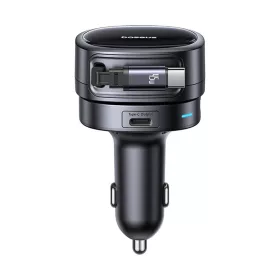   Baseus - Car Charger PrimeTrip VR1 (C00069001121-00) - with Retractable Cable, 2 x Type-C, USB, 60W - Black