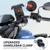 Lisen - Bike Autós tartó (YL0423080007) - Mágneses tapadás, Rázkódás elleni kialakítás, Shockproof, Rubber Pads, 360° forgás, 4-7" - Black