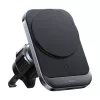 Lisen - Autós tartó vezeték nélküli töltéssel (YL0223070009) - MagSafe, Szellőzőrácsra, Square Shape, One-Click Release, 15W - Black
