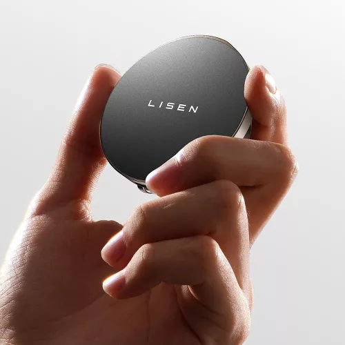 Lisen - Autós tartó vezeték nélküli töltéssel (YL0223090006) - Mágneses Műszerfalra, Univerzális, Elegant, 15W - Black