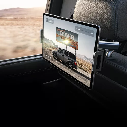 Lisen - Autós tartó (YL0221030002) Phone, Tablet up to 12.9", Headrest Mount, Állítható, Biztos Tartás - Black