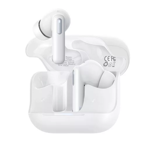 Yesido - Vezeték nélküli fülhallgató (TWS34) - Kettős mikrofon, ANC, Bluetooth 5.3, ENC, Fülbe helyezhető kialakítás, Érintésvezérlés, 320mAh - Fehér