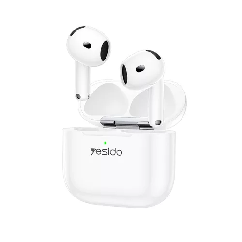 Yesido - Vezeték nélküli fülhallgató (TWS32) - ANC-vel, mikrofonnal, Bluetooth 5.4-gyel, félig fülbe helyezhető kialakítással, 300mAh - Fehér