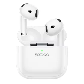   Yesido - Vezeték nélküli fülhallgató (TWS31S) - TWS, Mikrofon, Bluetooth 5.4, Félig fülbe helyezhető kialakítás, 300mAh, Kis méret - Fehér