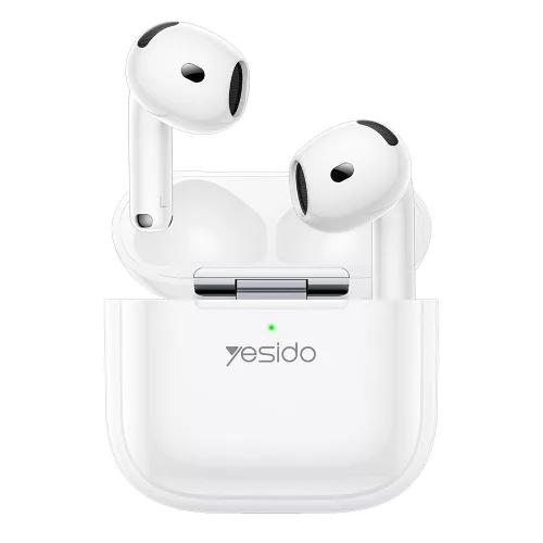 Yesido - Vezeték nélküli fülhallgató (TWS31S) - TWS, Mikrofon, Bluetooth 5.4, Félig fülbe helyezhető kialakítás, 300mAh, Kis méret - Fehér