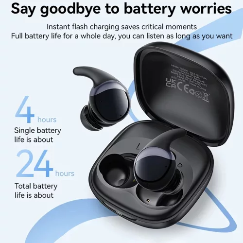 Yesido - Vezeték nélküli fülhallgató (TWS30) - ANC-vel, TWS-sel, mikrofonnal, Bluetooth 5.3-mal, fülbe helyezhető kialakítással, 300mAh - fekete