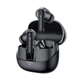   Yesido - Vezeték nélküli fülhallgató (TWS26) - Sztereó, Mikrofonnal, Bluetooth, 13 mm-es hangszóró, Fülbe helyezhető kialakítás, 250mAh - Fekete