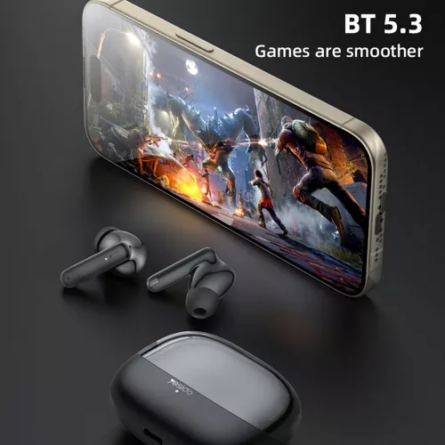 Yesido - Vezeték nélküli fülhallgató (TWS26) - Sztereó, Mikrofonnal, Bluetooth, 13 mm-es hangszóró, Fülbe helyezhető kialakítás, 250mAh - Fekete