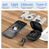 Yesido - Vezeték nélküli fülhallgató (TWS25) - Mikrofonnal, Bluetooth V5.3, Érintésvezérlés, Félig fülbe helyezhető kialakítás, 250mAh - Fekete