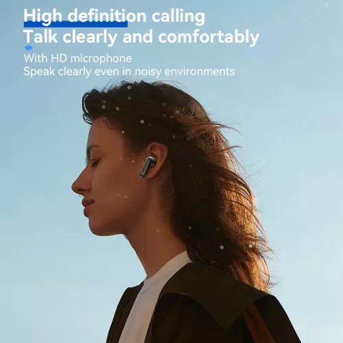 Yesido - Vezeték nélküli fülhallgató (TWS25) - Mikrofonnal, Bluetooth V5.3, Érintésvezérlés, Félig fülbe helyezhető kialakítás, 250mAh - Fekete