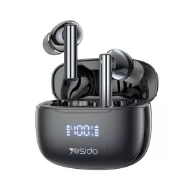   Yesido - Vezeték nélküli fülhallgató (TWS23) - Zajszűrővel, Érintésvezérléssel, Bluetooth V5.3, Fülbe helyezhető kialakítás, 300mAh - Fekete