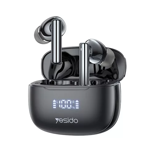 Yesido - Vezeték nélküli fülhallgató (TWS23) - Zajszűrővel, Érintésvezérléssel, Bluetooth V5.3, Fülbe helyezhető kialakítás, 300mAh - Fekete
