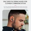 Yesido - Vezeték nélküli fülhallgató (TWS19) - ENC-vel, Érintésvezérléssel, Bluetooth V5.3, LED kijelzővel, félig fülbe helyezhető kialakítással, 470mAh - Fekete