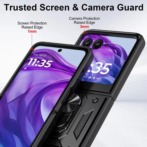 Techsuit - CamShield ütésálló tok - Motorola Razr 60 Ultra - Fekete