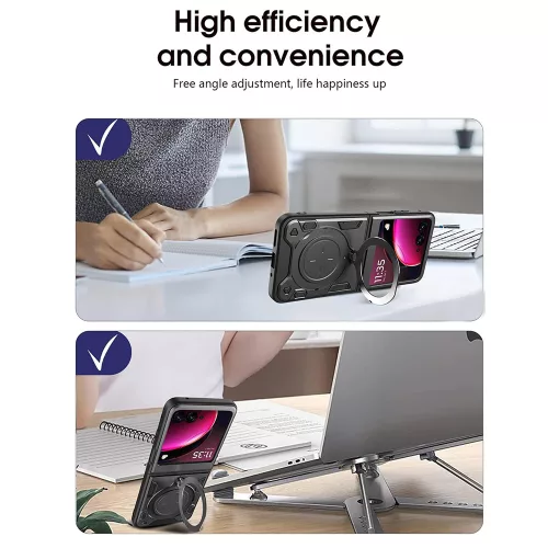 Techsuit - CamGuard Pro tok ütésálló tok - Motorola Razr 60 Ultra - Fekete