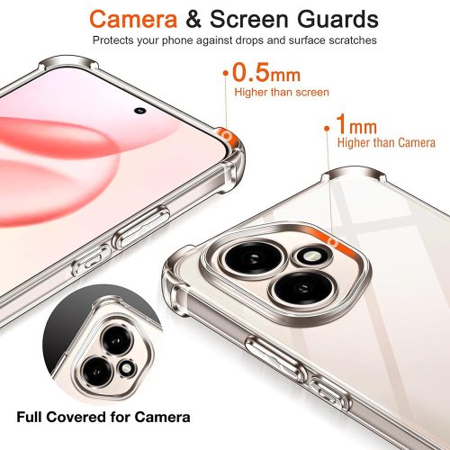 Techsuit - Shockproof Átlátszó Ütésálló Szilikon tok - Honor 400 Pro - Átlátszó