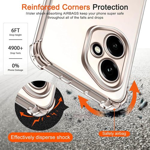 Techsuit - Shockproof Átlátszó Ütésálló Szilikon tok - Honor 400 Pro - Átlátszó