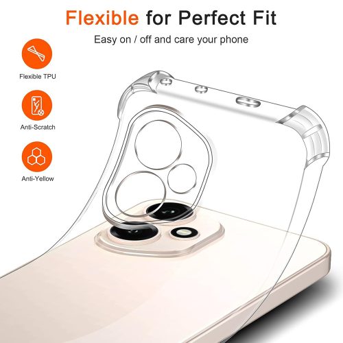 Techsuit - Shockproof Átlátszó Ütésálló Szilikon tok - Honor 400 Pro - Átlátszó