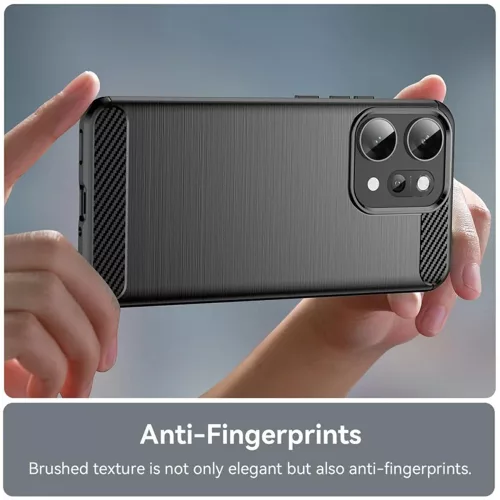 Techsuit - Carbon szilikon tok - Oppo Reno14 Pro - Fekete