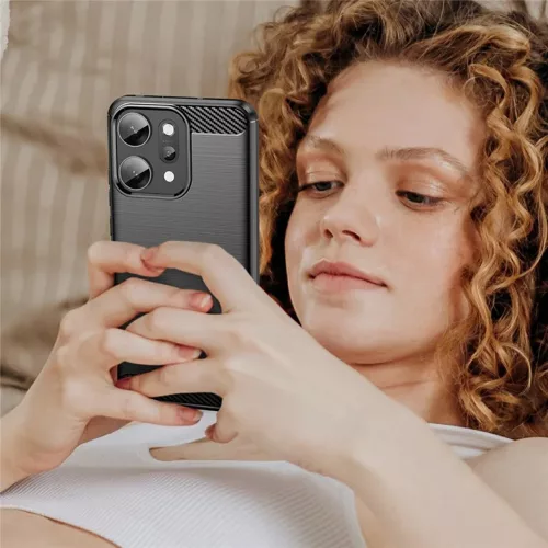 Techsuit - Carbon szilikon tok - Oppo Reno14 Pro - Fekete
