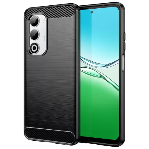 Techsuit - Carbon szilikon tok - Oppo A5 4G / A5 5G - Fekete