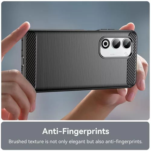 Techsuit - Carbon szilikon tok - Oppo A5 4G / A5 5G - Fekete