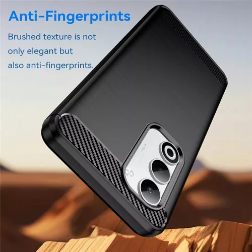 Techsuit - Carbon szilikon tok - Oppo A5 4G / A5 5G - Fekete